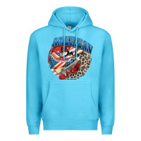 Ocean Blue American babe Premium Hoodie - Zillion Design Studio