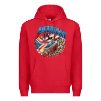 Red American babe Premium Hoodie - Zillion Design Studio