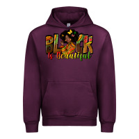 Mauve Wine black is beautiful Urban Hoodie - Zillion Design Studio