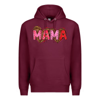 Burgundy mama valentines day Premium Hoodie - texasbilliewilder