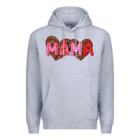 Heather Grey mama valentines day Premium Hoodie - texasbilliewilder