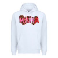 White mama valentines day Premium Hoodie - texasbilliewilder