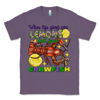 Lavender When Life Gives You Lemons Boil Some Crawfish Mardi Gras Classic Tee - FaDigitalArtStudio