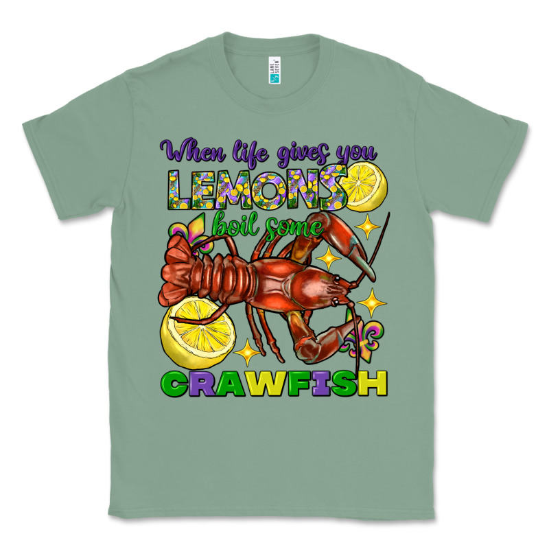 When Life Gives You Lemons Boil Some Crawfish Mardi Gras Classic Tee by FaDigitalArtStudio | Teevron