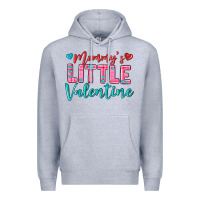 Heather Grey momys little valentine Premium Hoodie - texasbilliewilder