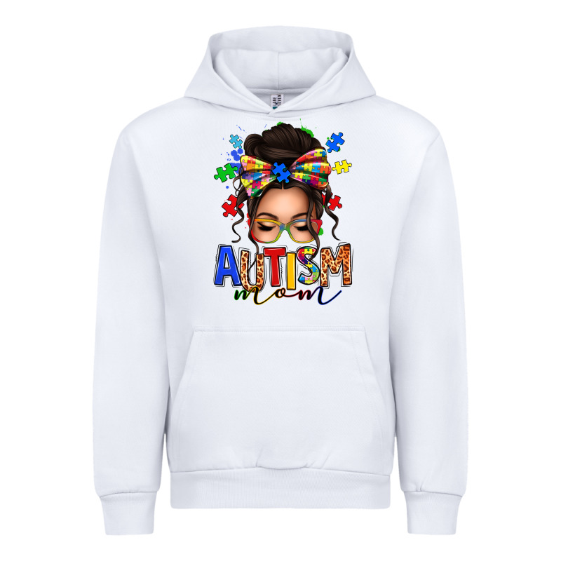 Autism Mom Afro Messy Bun (1) Urban Hoodie by texasbilliewilder | Teevron
