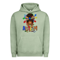 Pigment Oil Green autism mom afro messy bun Urban Hoodie - texasbilliewilder