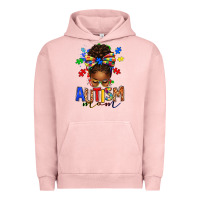 Pigment Salmon autism mom afro messy bun Urban Hoodie - texasbilliewilder