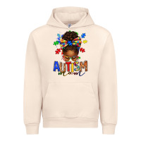 Sandshell autism mom afro messy bun Urban Hoodie - texasbilliewilder
