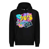 Black 90's mama Premium Hoodie - Zillion Design Studio