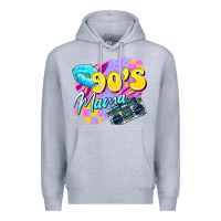 Heather Grey 90's mama Premium Hoodie - Zillion Design Studio