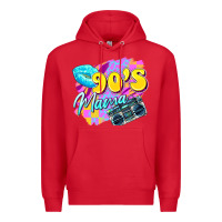 Red 90's mama Premium Hoodie - Zillion Design Studio