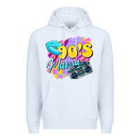 White 90's mama Premium Hoodie - Zillion Design Studio