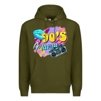 Army Green 90's mama Premium Hoodie - Zillion Design Studio