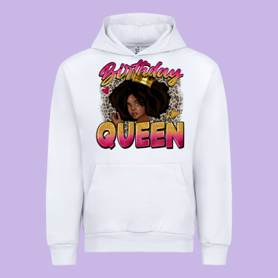 Birthday Queen Urban Hoodie Designed By Zillion Design Studio