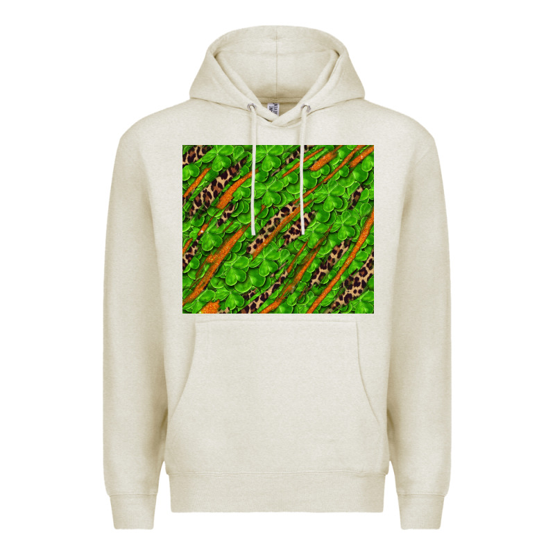 Distressed Shamrock And Leopard Premium Hoodie by RanaPortraitStore | Teevron