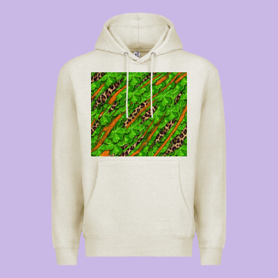 Distressed Shamrock And Leopard Premium Hoodie Designed By Ranaportraitstore