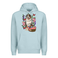 Blue Mist Easter Aussie Australian Shepherd Premium Hoodie - RanaPortraitStore