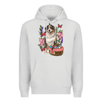 Dove Grey Easter Aussie Australian Shepherd Premium Hoodie - RanaPortraitStore