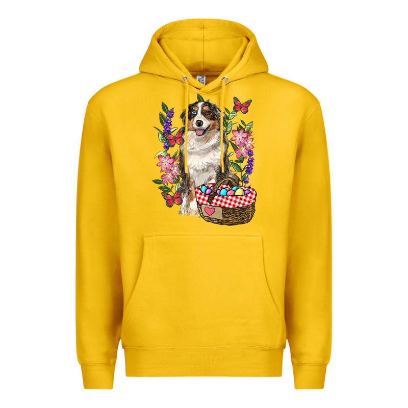 Easter Aussie Australian Shepherd Premium Hoodie by RanaPortraitStore | Teevron