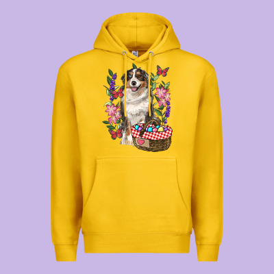 Easter Aussie Australian Shepherd Premium Hoodie Designed By Ranaportraitstore