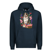 Navy Easter Aussie Australian Shepherd Premium Hoodie - RanaPortraitStore