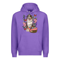 Purple Easter Aussie Australian Shepherd Premium Hoodie - RanaPortraitStore
