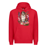 Red Easter Aussie Australian Shepherd Premium Hoodie - RanaPortraitStore