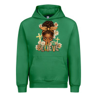 Emerald believe praying afro messy bun Urban Hoodie - texasbilliewilder