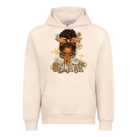 Sandshell believe praying afro messy bun Urban Hoodie - texasbilliewilder