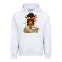 White believe praying afro messy bun Urban Hoodie - texasbilliewilder