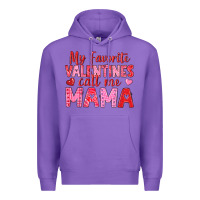 Purple my favorite valentines call me mama Premium Hoodie - texasbilliewilder