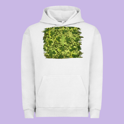 Urban Hoodie st patrick's day shamrock leopard background