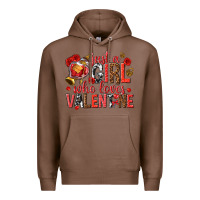 Chestnut just a girl who loves valentine Premium Hoodie - texasbilliewilder