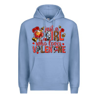 Colony Blue just a girl who loves valentine Premium Hoodie - texasbilliewilder
