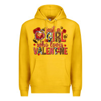 Just A Girl Who Loves Valentine Premium Hoodie | Teevron