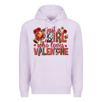 Lilac just a girl who loves valentine Premium Hoodie - texasbilliewilder