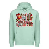 Seafoam just a girl who loves valentine Premium Hoodie - texasbilliewilder