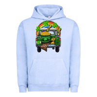 Pigment Grape Ice St Patrick's Day Truck With Pot Of Gold Horseshoe And Rainbow Urban Hoodie - RanaPortraitStore