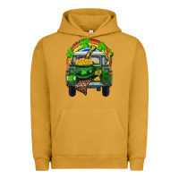 Pigment Peanut Butter St Patrick's Day Truck With Pot Of Gold Horseshoe And Rainbow Urban Hoodie - RanaPortraitStore