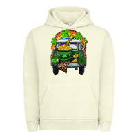 Pigment Pistachio St Patrick's Day Truck With Pot Of Gold Horseshoe And Rainbow Urban Hoodie - RanaPortraitStore