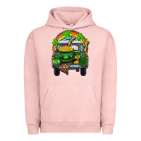 Pigment Salmon St Patrick's Day Truck With Pot Of Gold Horseshoe And Rainbow Urban Hoodie - RanaPortraitStore