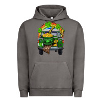 Pigment Tornado St Patrick's Day Truck With Pot Of Gold Horseshoe And Rainbow Urban Hoodie - RanaPortraitStore