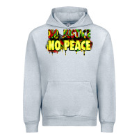 Heather Grey no justice no peace Urban Hoodie - Zillion Design Studio
