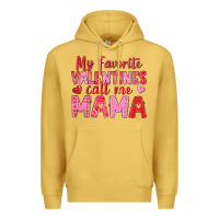 Antique Gold my favorite valentines call me mama Premium Hoodie - texasbilliewilder