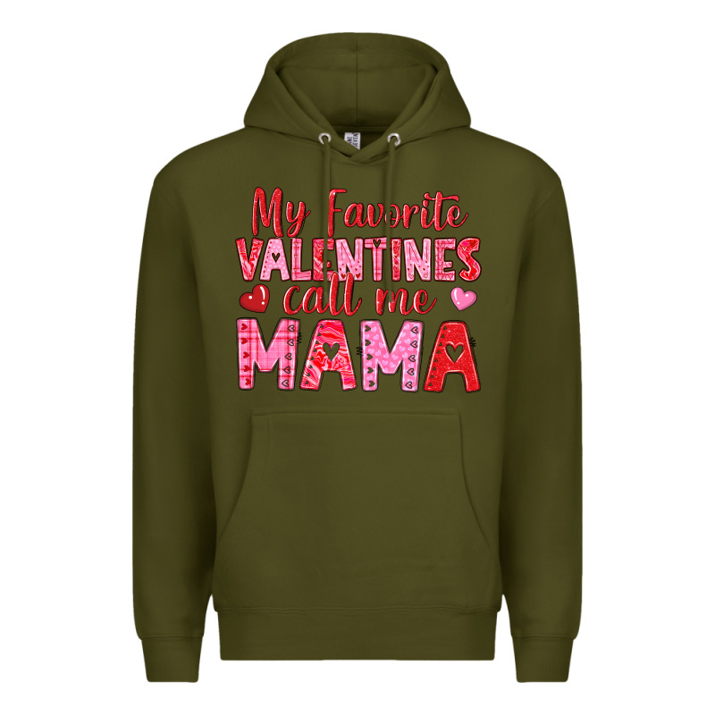 My Favorite Valentines Call Me Mama Premium Hoodie by texasbilliewilder | Teevron