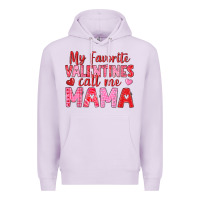Lilac my favorite valentines call me mama Premium Hoodie - texasbilliewilder