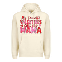 Sandshell my favorite valentines call me mama Premium Hoodie - texasbilliewilder