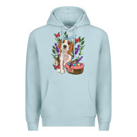 Blue Mist Easter Beagle Premium Hoodie - RanaPortraitStore