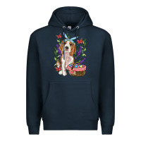 Navy Easter Beagle Premium Hoodie - RanaPortraitStore